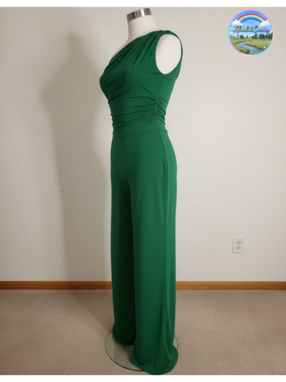 Off Shoulder High Waist Wide Leg Jumpsuit Polyester Spandex